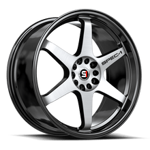 Load image into Gallery viewer, SPT-331782338BM - Spec-1 SPT-33 17X8 5X100 38mm Gloss Black &amp; Machined - Spec-1 Wheels Canada