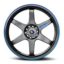 Load image into Gallery viewer, SPT-33158920GBBL - Spec-1 SPT-33 15X8 4X100 20mm Gloss Black &amp; Blue Line - Spec-1 Wheels Canada