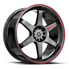 Load image into Gallery viewer, SPT-33178938GBRL - Spec-1 SPT-33 17X8 4X100 38mm Gloss Black &amp; Red Line - Spec-1 Wheels Canada