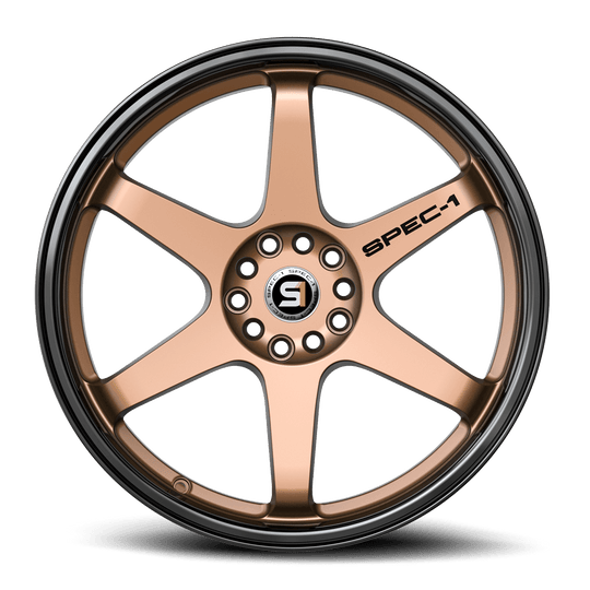 SPT-331783638MZBL - Spec-1 SPT-33 17X8 5X112 38mm Matte Bronze & Black Lip - Spec-1 Wheels Canada