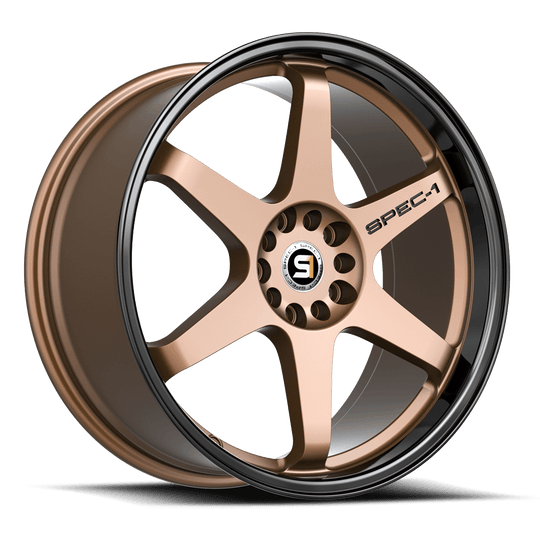 SPT-33179BL25MZBL - Spec-1 SPT-33 17X9 Blank 4X/5X 25mm Matte Bronze & Black Lip - Spec-1 Wheels Canada