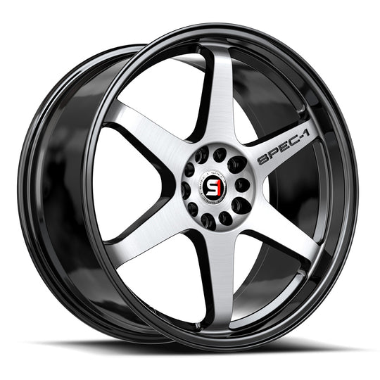 SPT-3318853538BM - Spec-1 SPT-33 18X8.5 5X110 / 5X114.3 38mm Gloss Black & Machined - Spec-1 Wheels Canada
