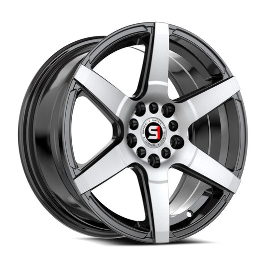 SPT-341672330BM - Spec-1 SPT-34 16X7 5X114.3 / 5X100 30mm Gloss Black & Machined - Spec-1 Wheels Canada