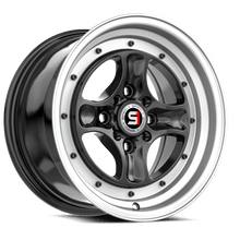 Charger l'image dans la galerie, SPT-35158925BML - Spec-1 SPT-35 15X8 4X100 25mm Gloss Black &amp; Machined Lip - Spec-1 Wheels Canada