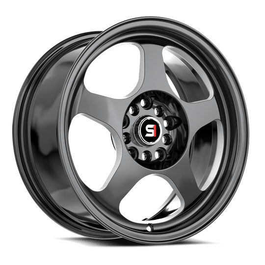 SPT-361672330GBM - Spec-1 SPT-36 16X7 5X100 30mm Gloss Black & Milled - Spec-1 Wheels Canada