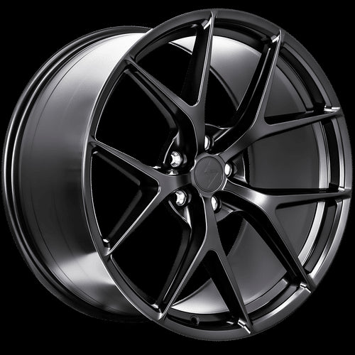 SS32201052251 - Sentali Street SS3 20X10.5 5X112 25mm Matte Black - Sentali Street Wheels Canada