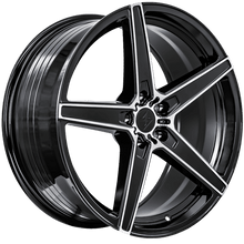 Load image into Gallery viewer, SS4618851354 - Sentali Street SS4 18X8.5 5X114.3 35mm Gloss Black Machined - Sentali Street Wheels Canada