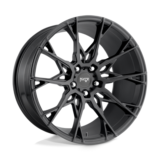 M183190043+50 - Niche M183 Staccato 19X10 5X112  50mm Matte Black - Niche Wheels Canada