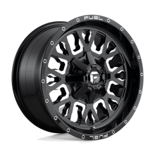 Charger l'image dans la galerie, D61118901757 - Fuel Off-Road D611 Stroke 18X9 8X170 20mm Gloss Black Milled - Fuel Off-Road Wheels Canada