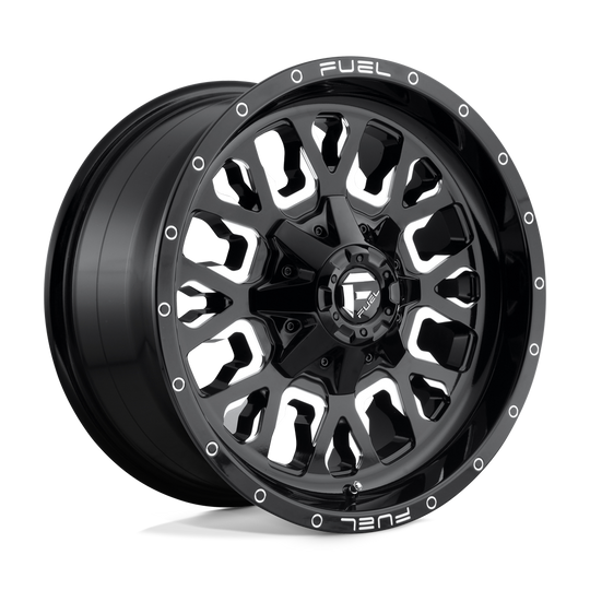 D61118901757 - Fuel Off-Road D611 Stroke 18X9 8X170 20mm Gloss Black Milled - Fuel Off-Road Wheels Canada