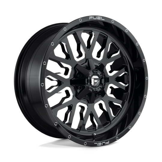 D61122001757 - Fuel Off-Road D611 Stroke 22X10 8X170 10mm Gloss Black Milled - Fuel Off-Road Wheels Canada