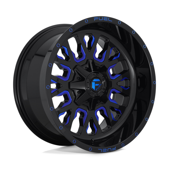 D64518902645 - Fuel Off-Road D645 Stroke 18X9 5X114.3 / 5X127 -12mm Gloss Black Blue Tinted Clear - Fuel Off-Road Wheels Canada