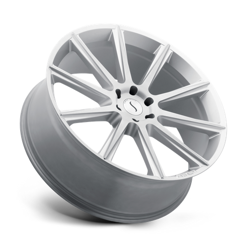 2610ZUS256140S12 - Status Zeus 26X10 6X139.7  25mm Silver W/ Brushed Face - Status Wheels Canada