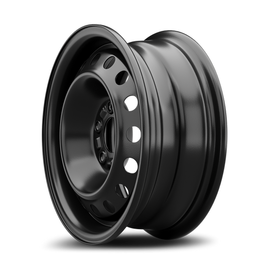 SW16014 - Krypton Steel Wheel 16X6.5 5X108 ET 43mm Bore 65.1 Black ArcticArmor Shield Coat - Krypton Wheels Canada