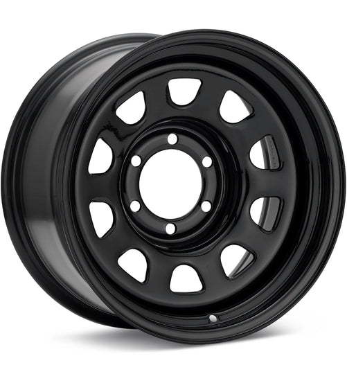 SW15033 - Krypton Steel Wheel 15X7 5X127 ET -6mm Bore 84 Black ArcticArmor Shield Coat - Krypton Wheels Canada