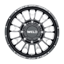 Load image into Gallery viewer, W12108293890 - WELD Off-Road Scorch Dually Front 20X8.25 8X210 +108mm Gloss Black Milled - WELD Off-Road Wheels Canada