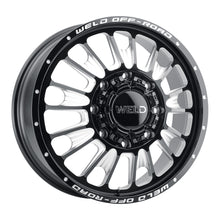 Load image into Gallery viewer, W12108280890 - WELD Off-Road Scorch Dually Front 20X8.25 8X165.1 +108mm Gloss Black Milled - WELD Off-Road Wheels Canada