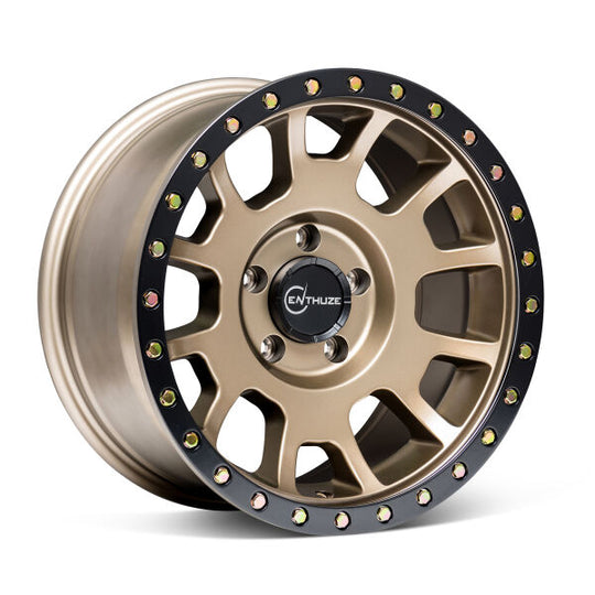ENTW142908+00GD - Enthuze Seeker 20X9 5X127 0mm Gold w/ Black Lip - Enthuze Wheels Canada