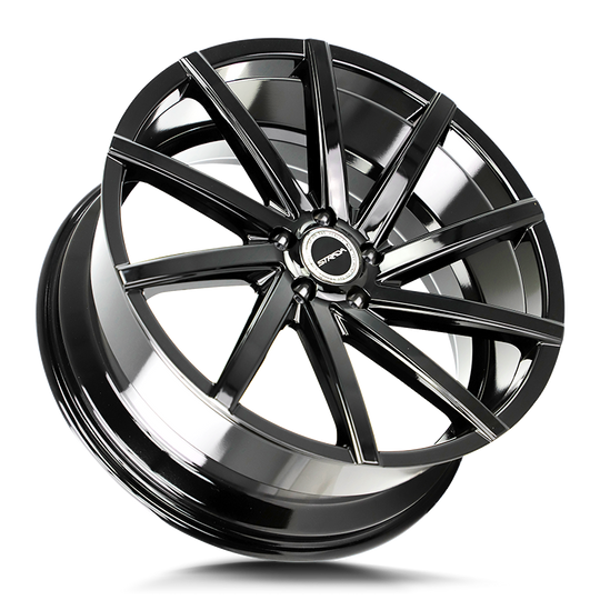 S41050835GB - Strada S41 Sega 20X8.5 5X108 35mm All Gloss Black - Strada Wheels Canada