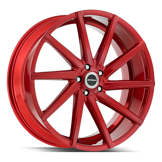 S41251435R - Strada S41 Sega 22X9 5x114.3 35mm Candy Red - Strada Wheels Canada