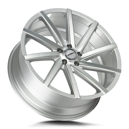 S41051440SM - Strada S41 Sega 20X8.5 5x114.3 35mm Silver Machined - Strada Wheels Canada