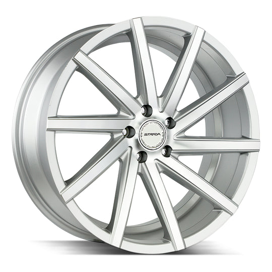 S41463924SM - Strada S41 Sega 24X9 6x139.7 24mm Silver Machined - Strada Wheels Canada