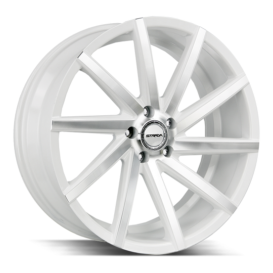 S41251515WM - Strada S41 Sega 22X9 5x115 15mm White Machined - Strada Wheels Canada