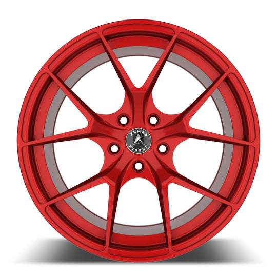 B162-2090-16-115 - Armed Street Sniper 20X9 5X114.3 ET 32mm Candy Red - Armed Street Wheels Canada