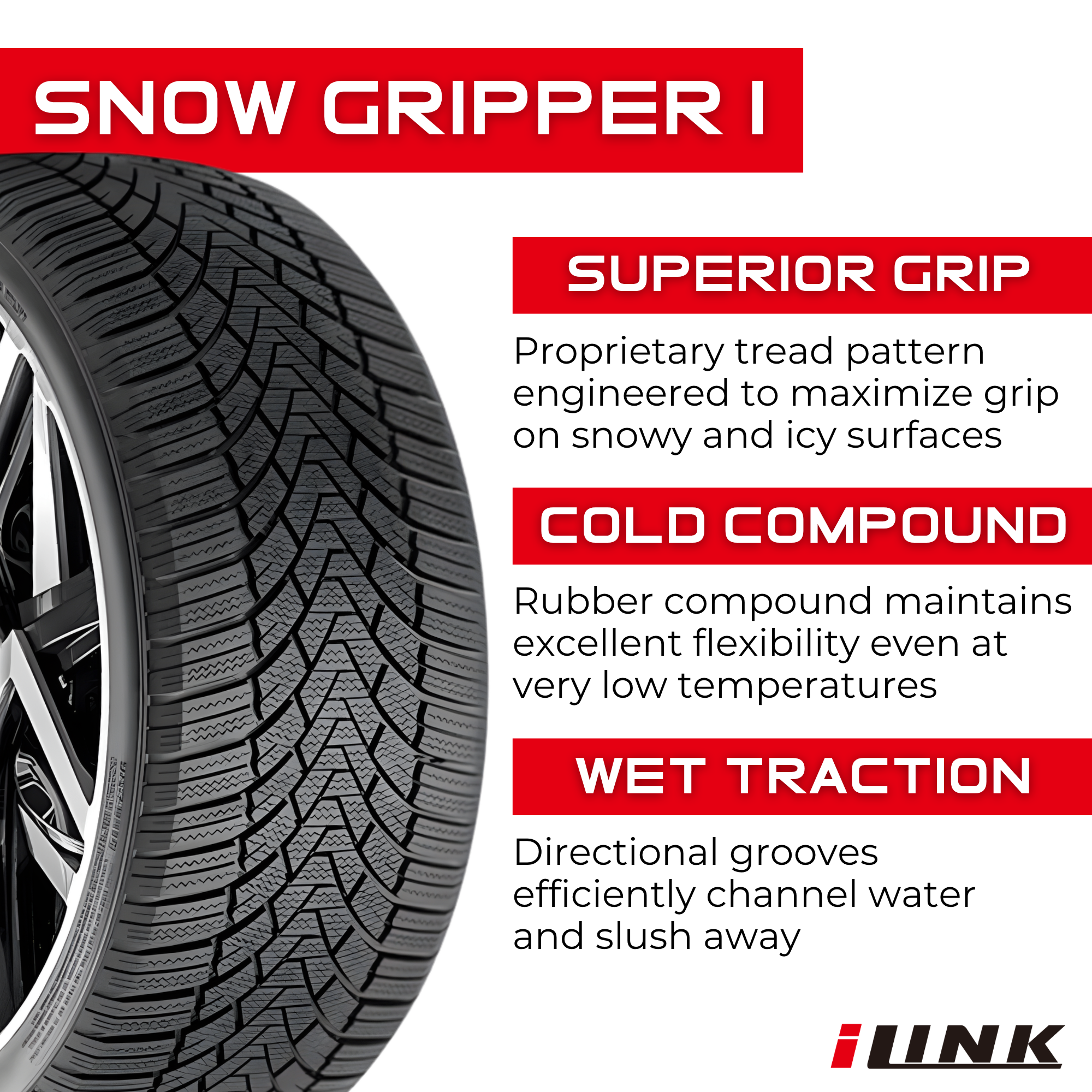 2EIL763F 245/45R17 Zmax iLink SnowGripper I 99V Zmax iLink Tires Canada ...