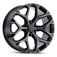 Load image into Gallery viewer, R176-063924GBML - Strada OE Replica R176 Snowflake 20X9 6X139.7 24mm Gloss Black Milled - Strada OE Replica Wheels Canada