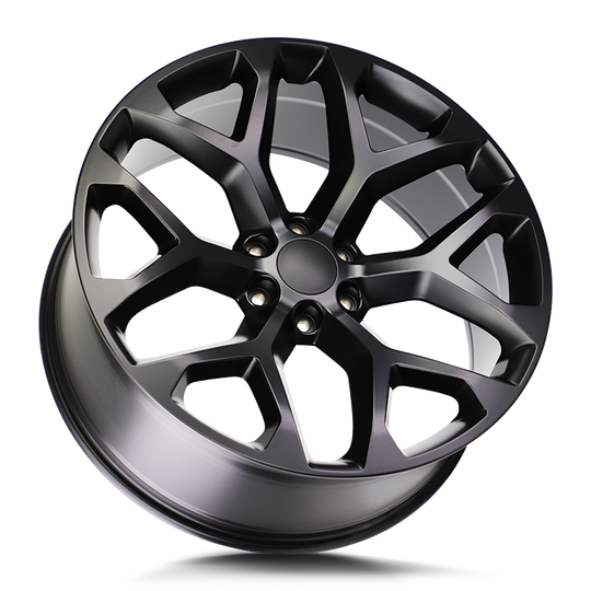 R176-263931SB - Strada OE Replica R176 Snowflake 22X9 6x139.7 31mm Flat Black - Strada OE Replica Wheels Canada