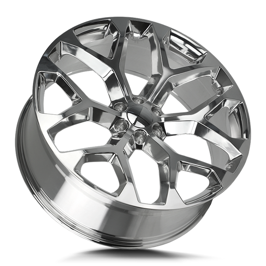 R176-263931P - Strada OE Replica R176 Snowflake 22X9 6X139.7 31mm High Polished - Strada OE Replica Wheels Canada