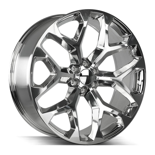 R176-263931P - Strada OE Replica R176 Snowflake 22X9 6X139.7 31mm High Polished - Strada OE Replica Wheels Canada