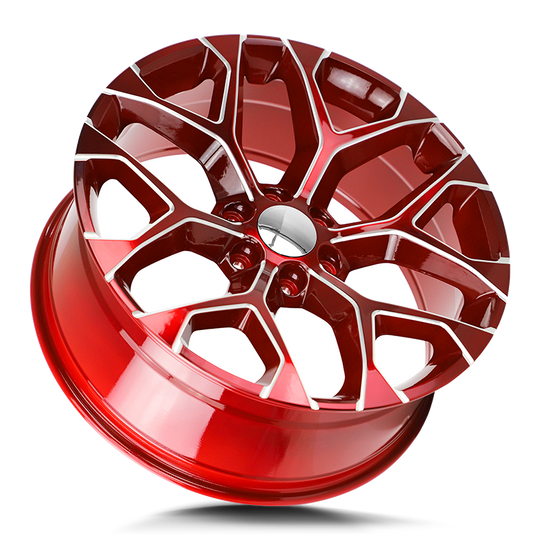 R176-263931RML - Strada OE Replica R176 Snowflake 22X9 6X139.7 31mm Candy Red Milled - Strada OE Replica Wheels Canada