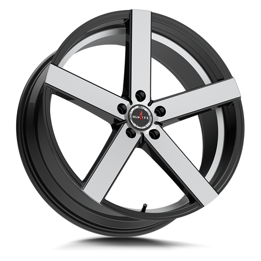 G0108550835GBM - Ignite G01 Spark 20X8.5 5X108 35mm Gloss Black Machined - Ignite Wheels Canada