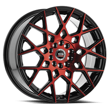 Load image into Gallery viewer, SP-5218802338BMR - Spec-1 Racing SP-52 18X8 5X100 ET 38MM Gloss Black &amp; Red Machined - Spec-1 Racing Wheels Canada