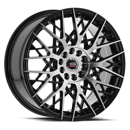 SP-531775942BM - Spec-1 Racing SP-53 17X7.5 4X100 ET 42MM Gloss Black & Machined - Spec-1 Racing Wheels Canada