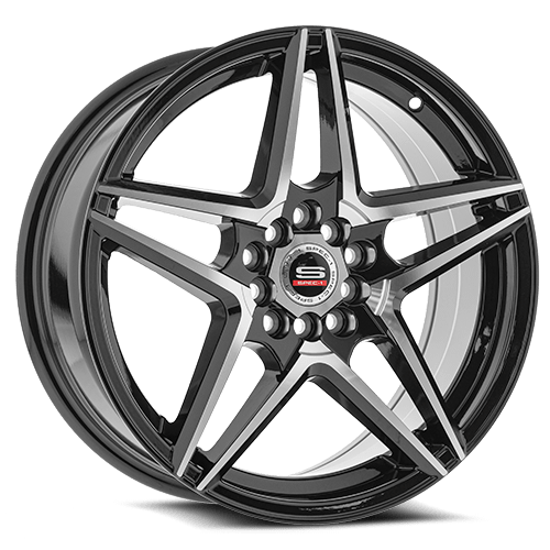 SP-5418803538BM - Spec-1 Racing SP-54 18X8 5X110 ET 38MM Gloss Black & Machined - Spec-1 Racing Wheels Canada