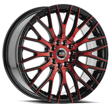 Load image into Gallery viewer, SP-5518803638BMR - Spec-1 SP-55 18X8 5X112 38mm Gloss Black &amp; Red Machined - Spec-1 Wheels Canada