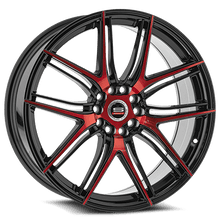 Load image into Gallery viewer, SP-5618803838BMR - Spec-1 Racing SP-56 18X8 5X114.3 ET 38MM Gloss Black &amp; Red Machined - Spec-1 Racing Wheels Canada