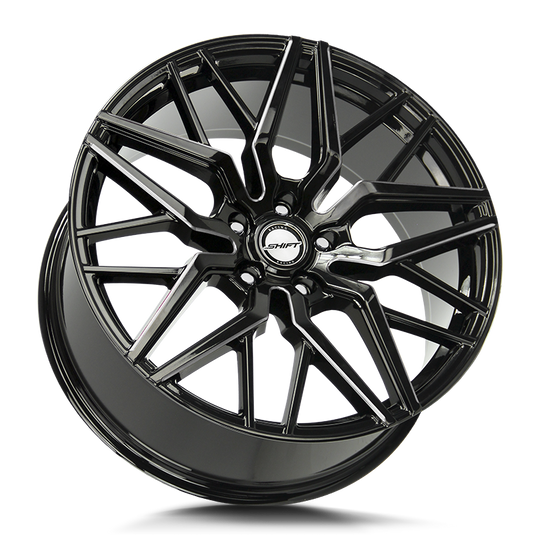 H33851435GBML - Shift H33 Spring 18X8 5X114.3 35mm Gloss Black Milled - Shift Wheels Canada