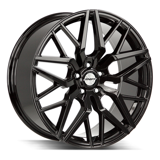 H33252025GB - Shift H33 Spring 22X9 5X120 25mm All Gloss Black - Shift Wheels Canada