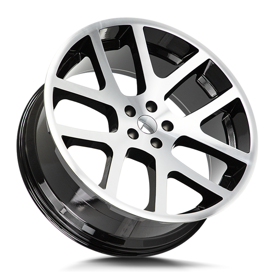 R107-453925GBM - Strada OE Replica R107 Srt10 24X10 5x139.7 25mm Gloss Black Machined - Strada OE Replica Wheels Canada