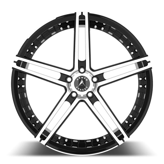 B171-2085-16-109 - Armed Street Stealth 20X8.5 5X114.3 ET 35mm Gloss Black Machined - Armed Street Wheels Canada