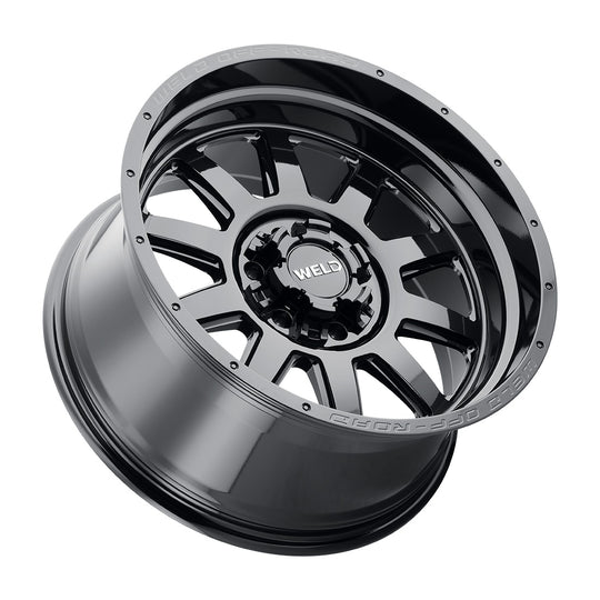 W10200082475 - WELD Off-Road Stealth 20X10 8X165.1 -18mm Gloss Black Milled - WELD Off-Road Wheels Canada