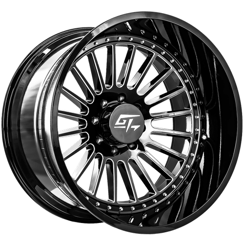 GT92096139712GBML - GT Offroad Strike 20X9 8X165.1 5.5mm Gloss Black Milled - GT Offroad Wheels Canada