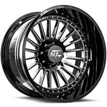 Load image into Gallery viewer, GT422124451397BML - GT Offroad Strike 22X12 5X139.7 ET -44mm Gloss Black Milled - GT Offroad Wheels Canada