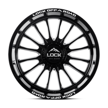 Charger l'image dans la galerie, STRIKER-22287GBM - Lock Extreme Striker 22X12 8X170 ET -44mm Gloss Black Milling - Lock Extreme Wheels Canada