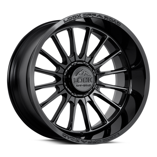 STRIKER-2921GB - Lock Extreme Striker 20X9 5X127 / 5X139.7 ET 1mm Gloss Black - Lock Extreme Wheels Canada