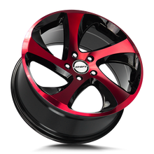 Load image into Gallery viewer, H22750035GBR - Shift H22 Strut 17X8 5X100 35mm Gloss Black Candy Red Face - Shift Wheels Canada